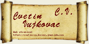 Cvetin Vujkovac vizit kartica